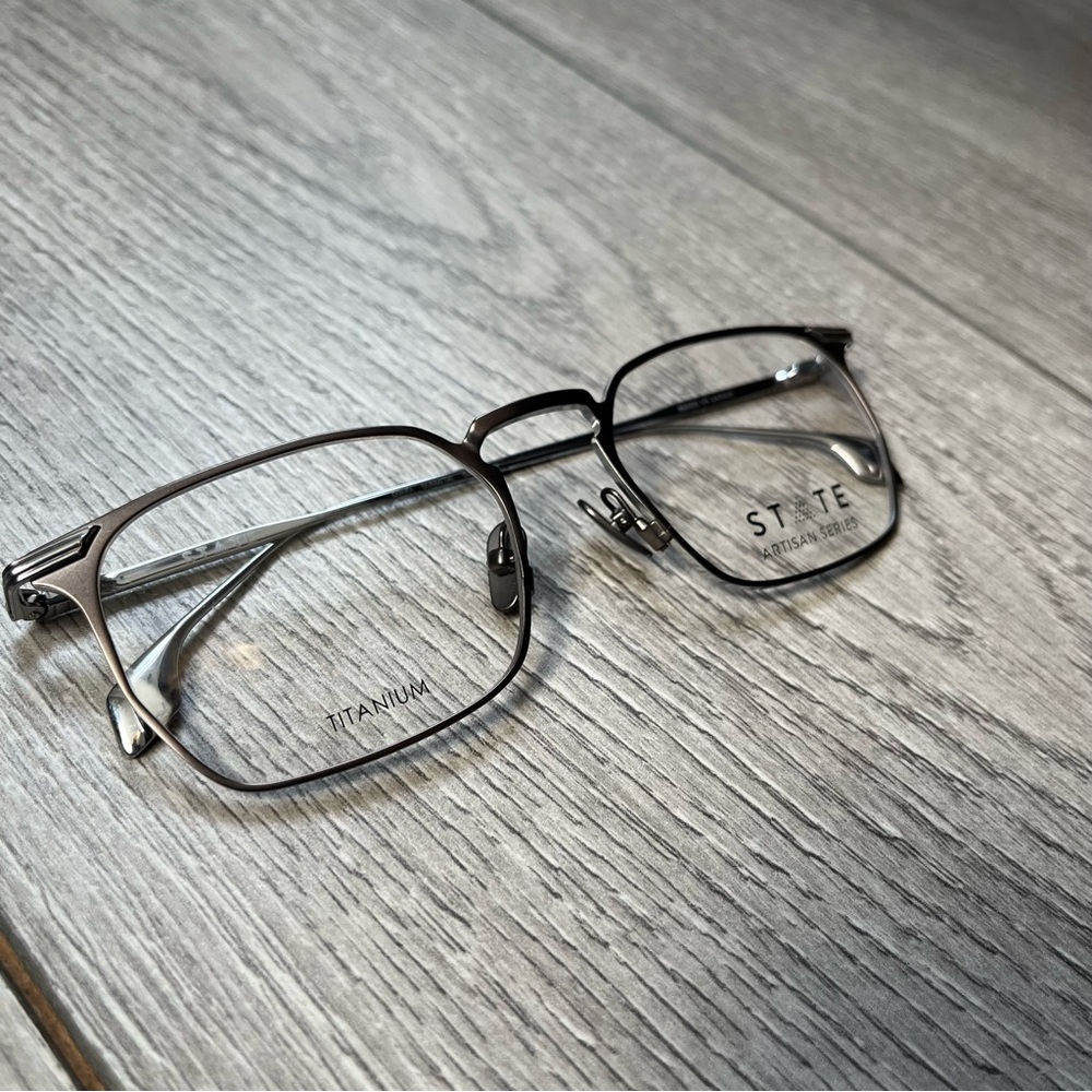 STATE Optical Co Men's Osaka Titanium  Eyeglasses Frame